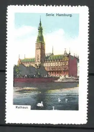 Reklamemarke Hamburg, Blick zum Rathaus