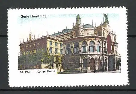 Reklamemarke Hamburg-St. Pauli, am Konzerthaus
