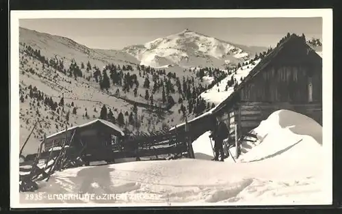 AK Linderhütte, Partie im schneebedeckten Gebirge