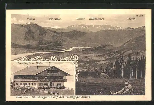 AK Blomberghaus, Gebirgspanorama mit Guffert und Venediger