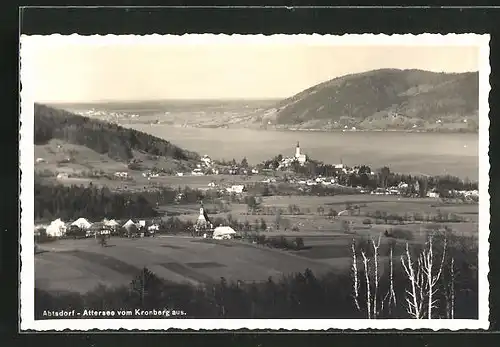 AK Abtsdorf am Attersee, Panoramablick vom Kronberg