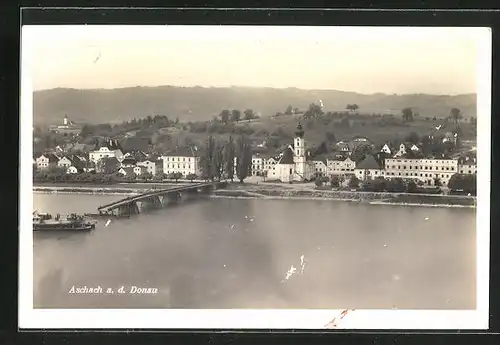 AK Aschach a. d. Donau, Blick über den Fluss