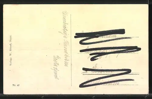 AK Neustift, Panorama mit Gebirgswand