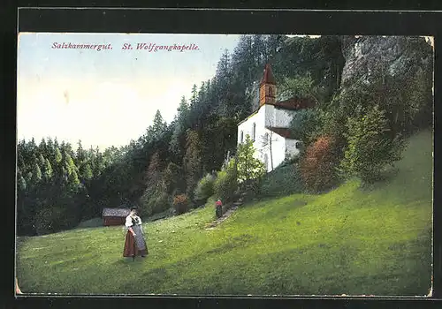 AK St. Wolfgang, an der St. Wolfgangkapelle