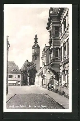 AK Pulsnitz / Sa., Kurze Gasse