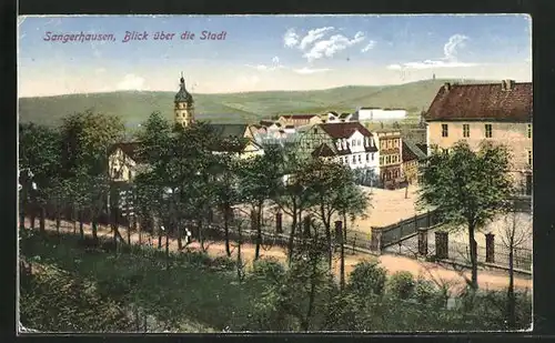 AK Sangerhausen, Ortsansicht aus der Vogelschau