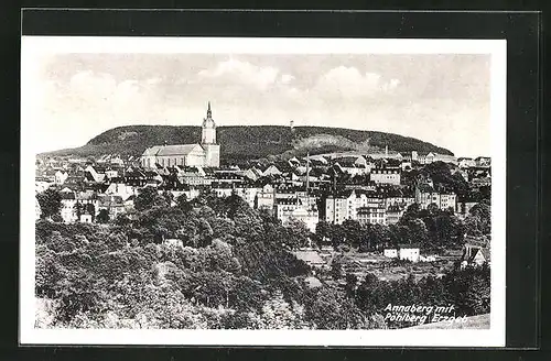 AK Annaberg / Erzgeb., Gesamtansicht mit Pöhlberg