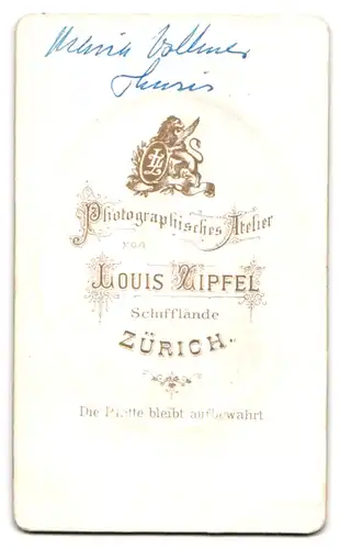 Fotografie Louis Zippel, Zürich, Schifflände, Portrait junge Schönheit mit Flechtdutt