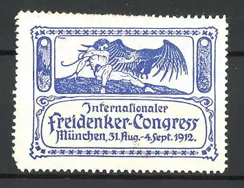 Reklamemarke München, Internationaler Freidenker-Congress 1912, Kampf mit einem Geier