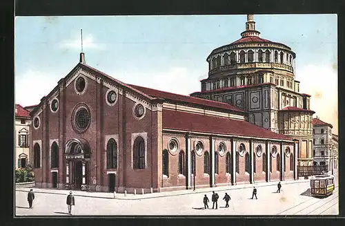 AK Milano, Chiesa S. Maria delle Grazie, Strassenbahn