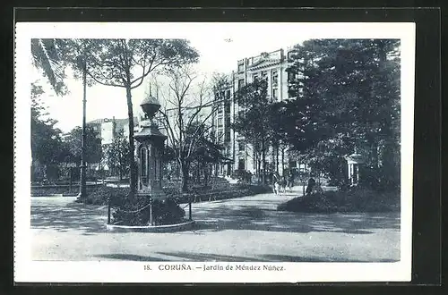 AK Coruna, Wettersäule im Jardin de Mendez Nunez