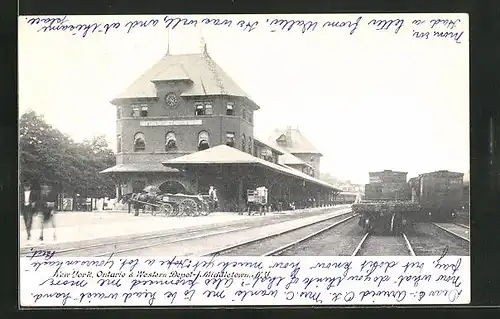AK Middletown, NY, Ontario & Western Depot, Railroad Station, Bahnhof