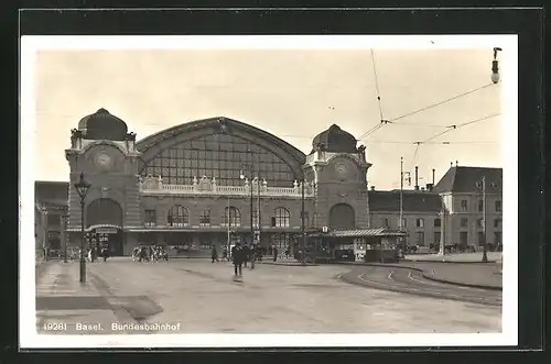 AK Basel, Partie am Bundesbahnhof