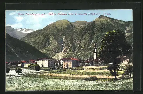 AK Pinzolo, Ortsansicht mit Hotel Pinzolo