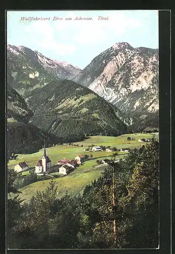 AK Eben am Achensee, Ortspartie im Gebirge