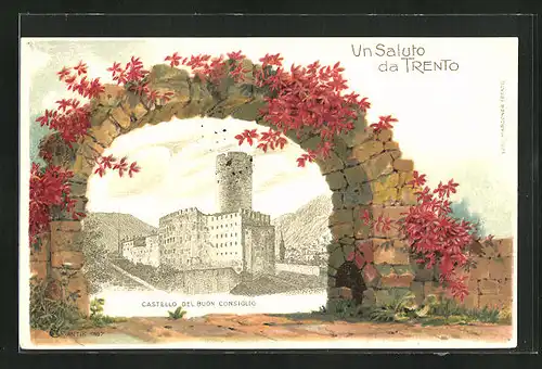 Passepartout-Lithographie Trento, Castello del Buon Consiglio