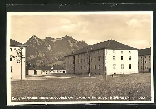 AK Sonthofen, Karpathenkaserne, Gebäude der 11. Komp. und Stallungen