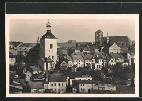 AK Turnau / Turnov, Stadtansicht mit Kirche