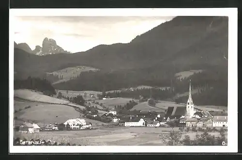AK Abtenau, Ortspartie im Gebirge