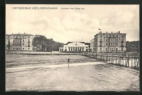 AK Heiligendamm / Ostsee, Kurhotel vom Steg aus gesehen