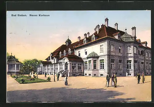 AK Bad Steben, Gäste am neuen Kurhotel