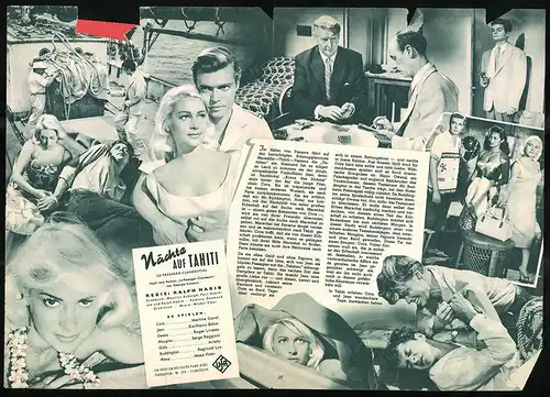 Filmprogramm IFB Nr. 4300, Nächte auf Tahiti, Martine Carol, Karlheinz Böhm, Regie: Raplh Habib