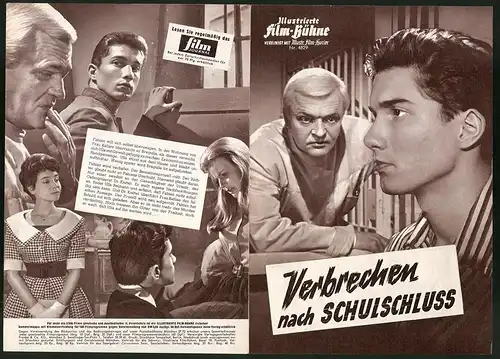Filmprogramm IFB Nr. 4829, Verbrechen nach Schulschluss, Peter van Eyck, Christian Wolff, Regie: Alfred Vohrer
