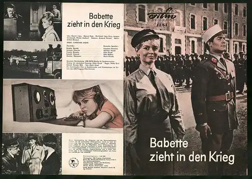 Filmprogramm PFP Nr. 44 /63, Babette zieht in den Krieg, Brigitte Bardot, Jacques Charrier, Regie: Christian Jaque