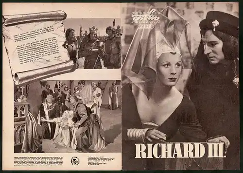 Filmprogramm PFP Nr. 84 /59, Richard III., Cedric Hardwicke, Nicholas Hannen, Regie: Laurence Olivier