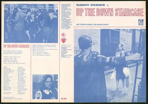 Filmprogramm Film für Sie Nr. 83 /68, Up the down Staircase, Sandy Dennis, Patrick Bedford, Regie: Robert Mulligan