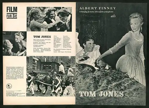 Filmprogramm Film für Sie Nr. 66 /66, Tom Jones, Albert Finney, Susannah York, Regie: Tony Richardson