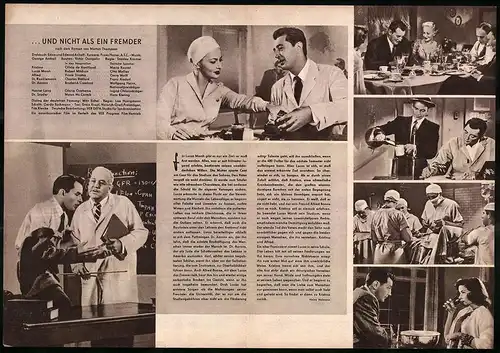 Filmprogramm PFP Nr. 111 /57, ...und nich als ein Fremder, Olivia de Havilland, Frank Sinatra, Regie: Stanley Kramer