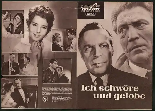 Filmprogramm PFP Nr. 78 /60, Ich schwöre und gelobe, Wolfgang Lutschky, Eva Pflug, Regie: Geza von Radvanyi