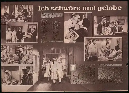 Filmprogramm PFP Nr. 78 /60, Ich schwöre und gelobe, Wolfgang Lutschky, Eva Pflug, Regie: Geza von Radvanyi