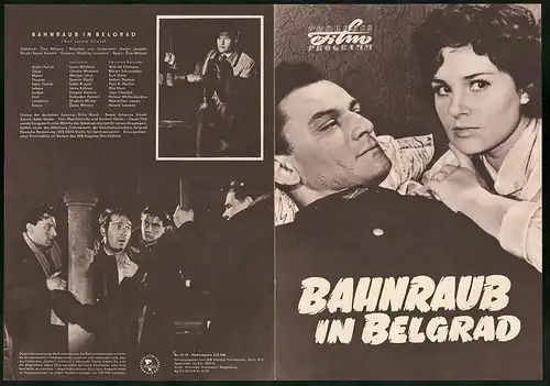 Filmprogramm PFP Nr. 76 /57, Bahnraub in Belgrad, Jovan Milicevic, Marijan Livric, Regie: Zika Mitrovic