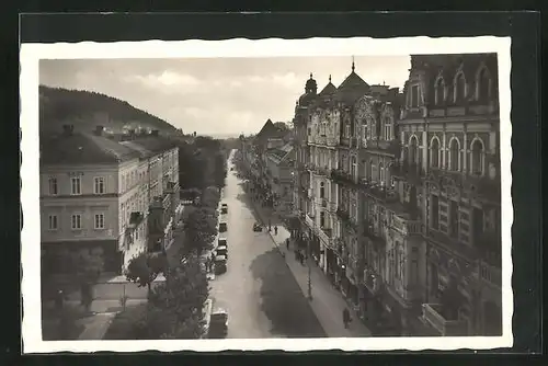 AK Marienbad, Strasse aus der Vogelschau