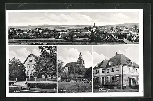 AK Goddelsheim /Waldeck, Schule, Molkerei, Kirche