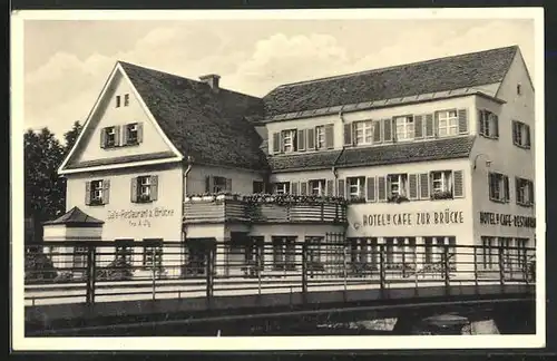 AK Zwiesel, Hotel-Café Zur Brücke