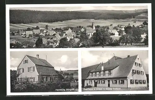 AK Dorsbrunn, Gasthaus z. Kreuz, Handlung Morgott, Teilansicht