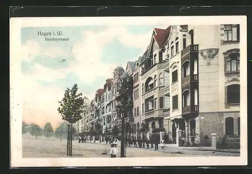 AK Hagen i. W., Buscheystrasse mit Kindern