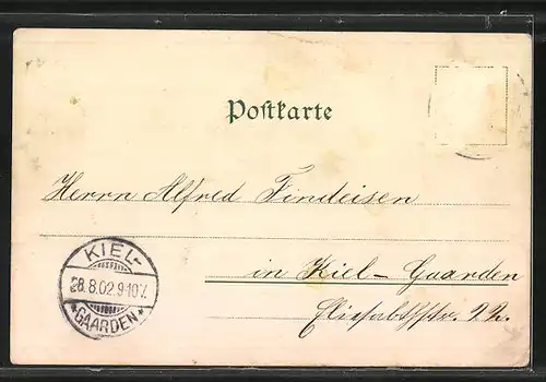 Lithographie Freiberg i. S., Dom, Bismarck-Denkmal, Jacobi-Kirche