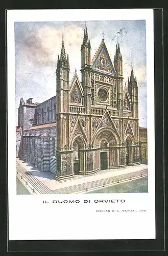 Künstler-AK Orvieto, Il Duomo