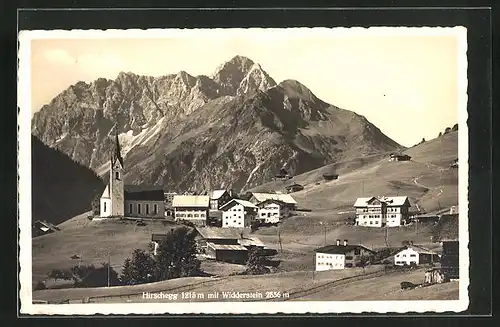 AK Hirschegg, Ortsansicht mit Widderstein