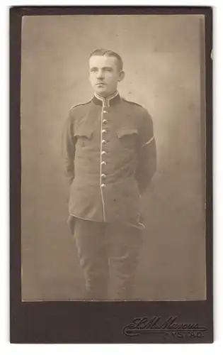 Fotografie S. M. Marcus, Ystad, Portrait Uffz. Lundin in Uniform