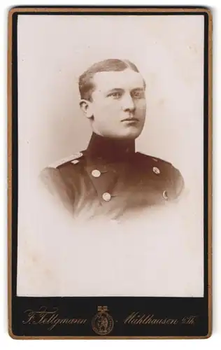 Fotografie F. Tellgmann, Mühlhausen i. Th., Portrait Ulan in Uniform Rgt. 6