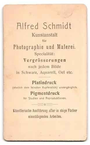 Fotografie Alfred Schmidt, Dresden, Warthaerstr. 4, Portrait Herr mit Schnauzbart trägt Anzug und Krawatte