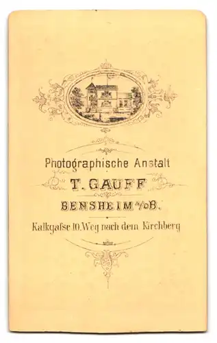 Fotografie T. Gauff, Bensheim, Kalkgasse 10, hübsches junges Mädchen in schlichtem Kleid