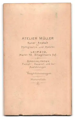 Fotografie Atelier Müller, Leipzig, Markt 13, Portrait bürgerliche Dame mit einem Jungen