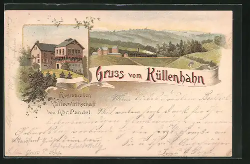 Lithographie Küllenhahn, Restaurant und Cafe von Abr. Pandel