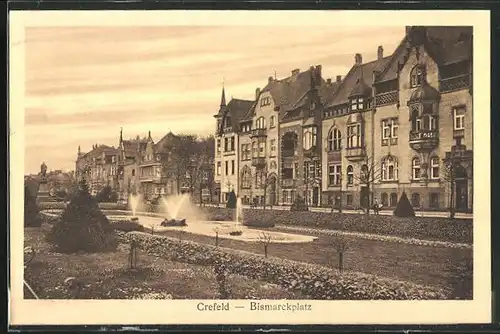 AK Crefeld, Bismarckplatz